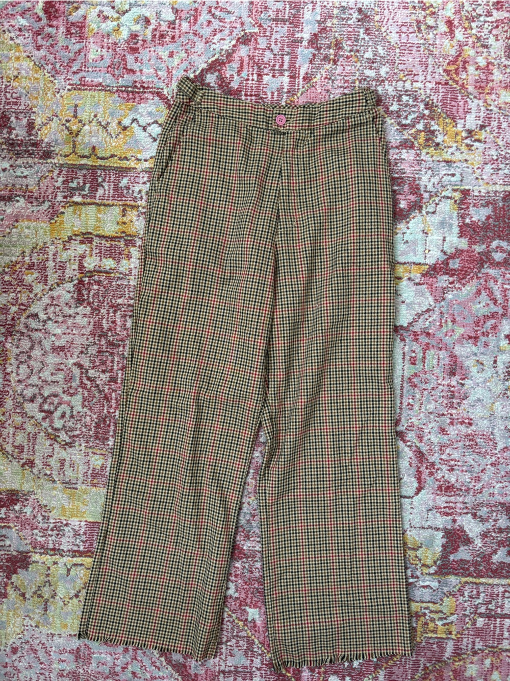 Brandy Melville Multi-Color Houndstooth Chino Pants